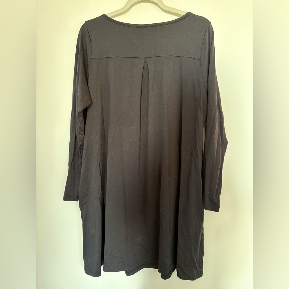 Wool& wool and rowena swing dress merino wool black size XL - Picture 5 of 7